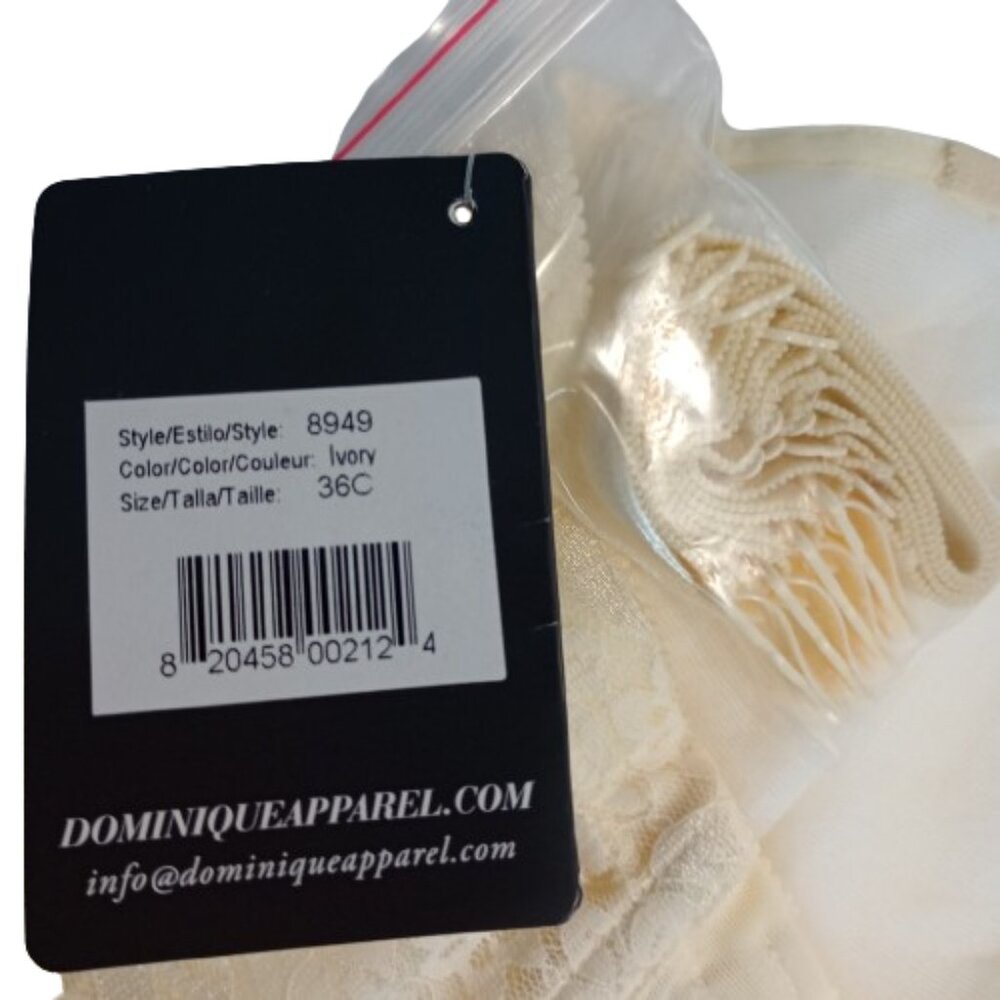 Dominique Colette Lace Strapless Bustier Corset Lingerie 8949 Color Ivory 36C - Picture 8 of 8